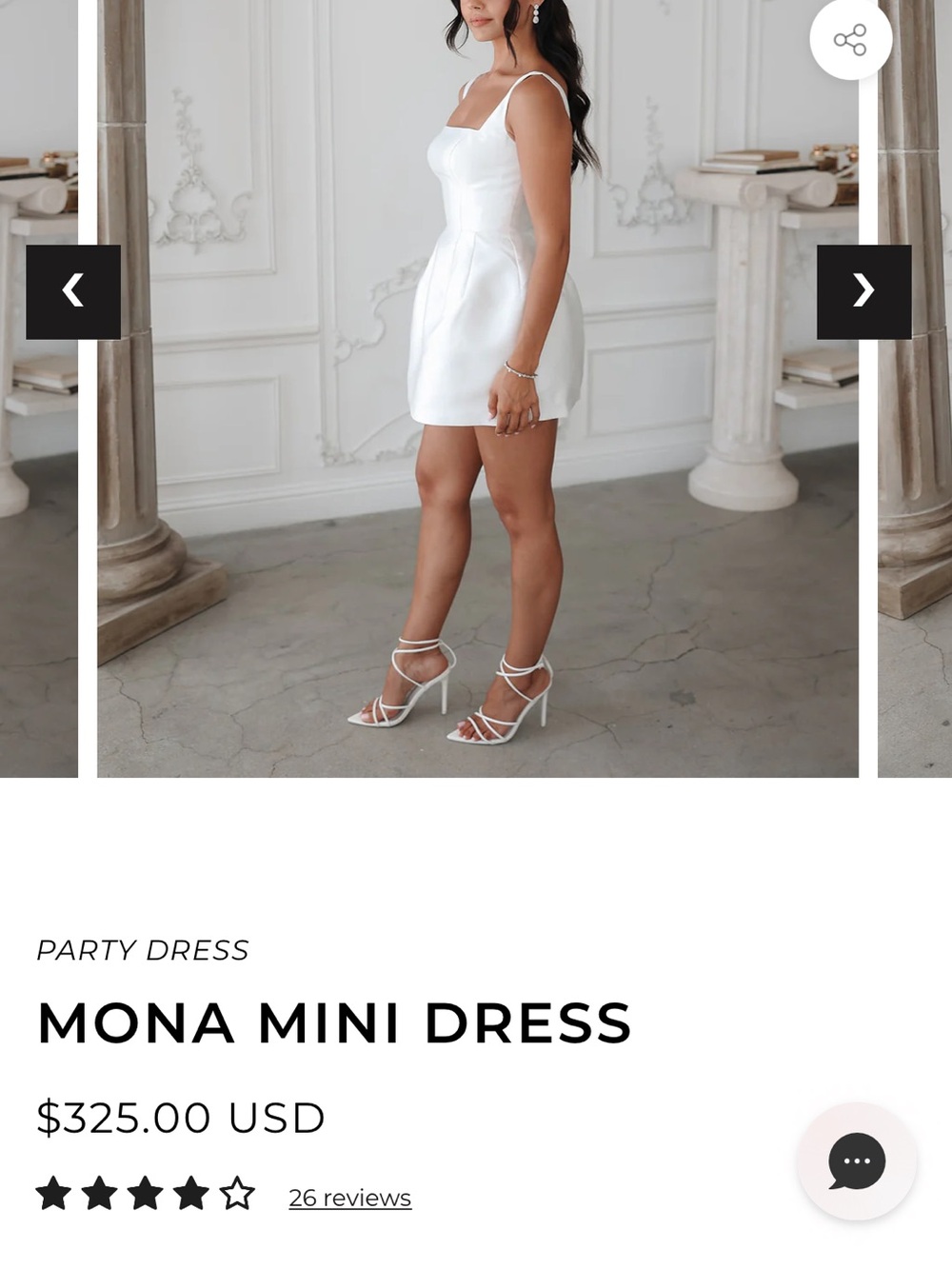 UNTAMED PETALS BY AMANDA JUDGE White Mona Mini Dress - Picture 2 of 4